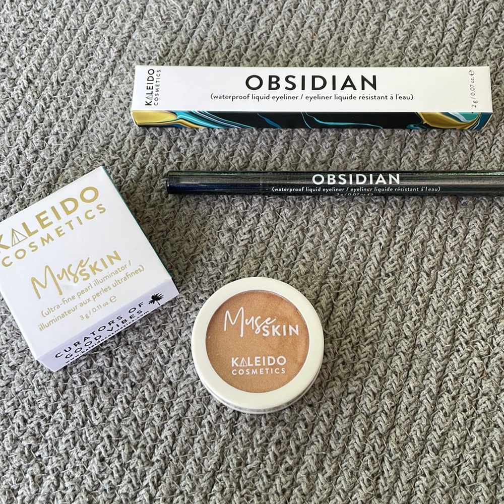 KALEIDO Cosmetic Muse Skin Highlighter Obsidian Waterproof Liquid Eyeliner